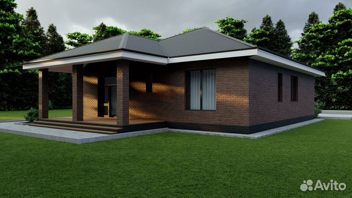 Готовый проект одноэтажного дома
