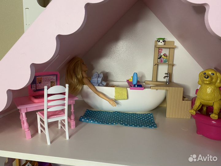 Кукольный домик для барби с мебелью