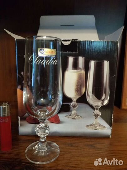 Бокалы, богемское стекло, Чехословакия