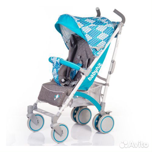 Коляска-трость BabyHit rainbow-rhombus blue17