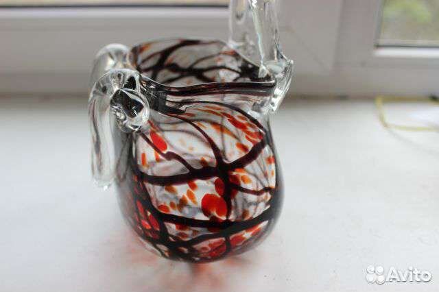 Вазы сумочка цветное стекло