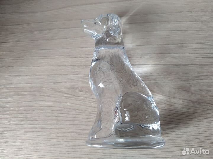 Фигурка собака хрусталь, стекло. гхз