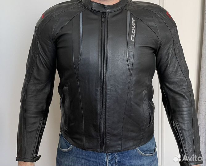 Мотокуртка Clover натуральная кожа