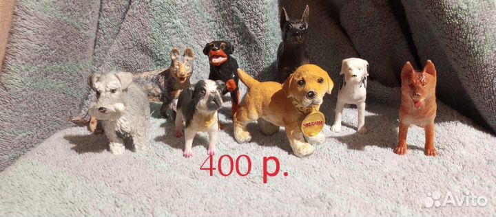 Фигурки животных, собаки, динозавры