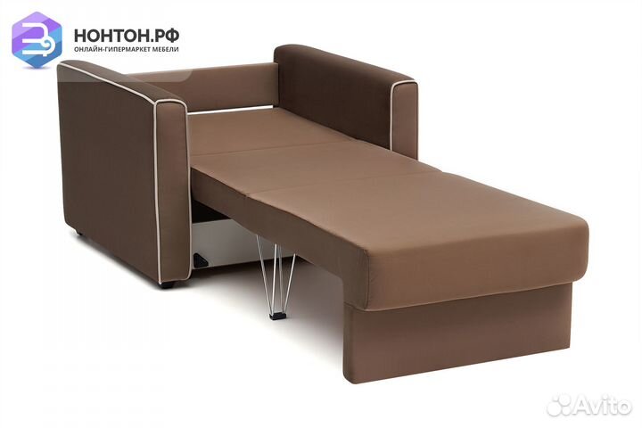 Кресло еврокнижка Леон коричневое