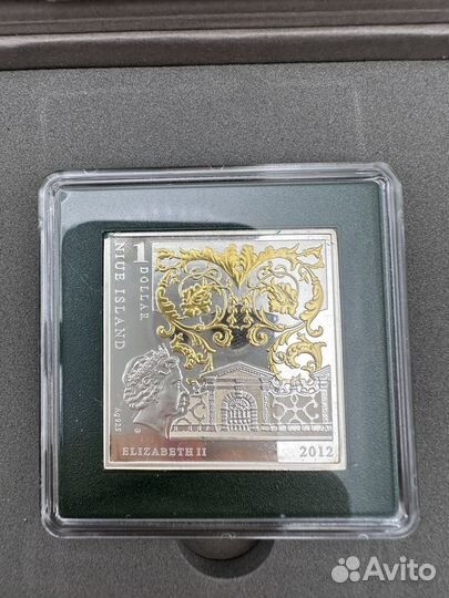 Ниуэ 1 доллар 2012. Дама с Горностаем. Proof