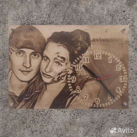 Портрет по фото на дереве