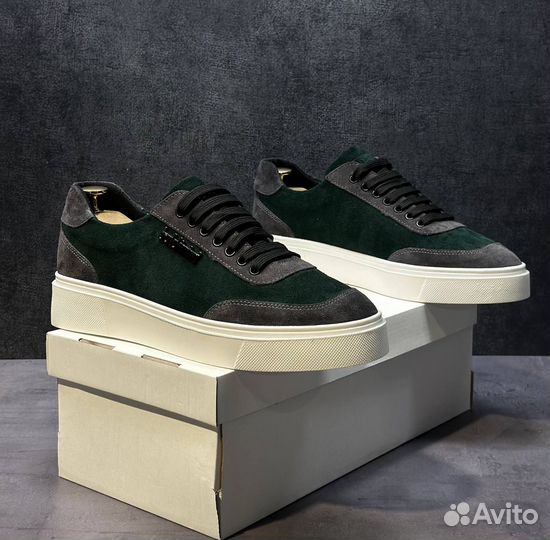 Кроссовки мужские baldinini кожа замша