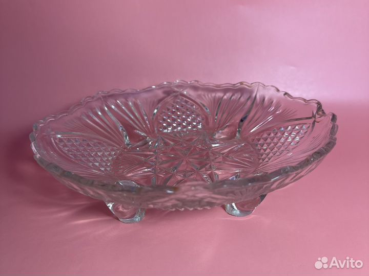 Ваза для фруктов хрусталь СССР
