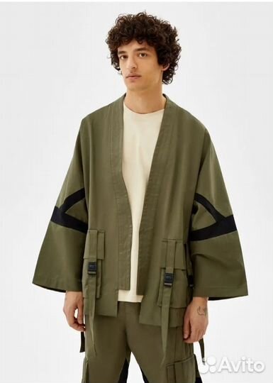Bershka Рубашка Плотная куртка кимоно