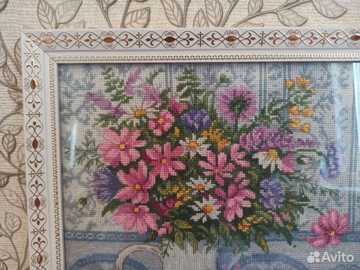 Картина вышивка крестом ручная работа