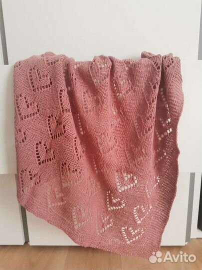 Плед детский вязаный ручная работа в коляску