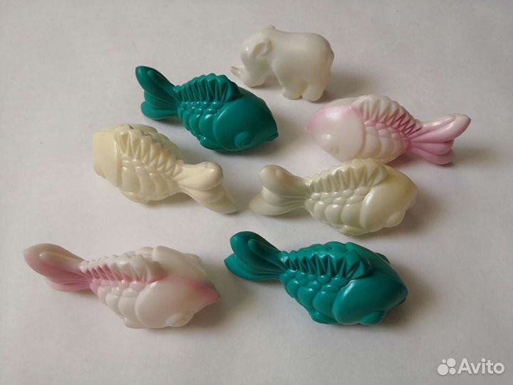 Игрушки ссср, винтаж, Рыбки, Носорог