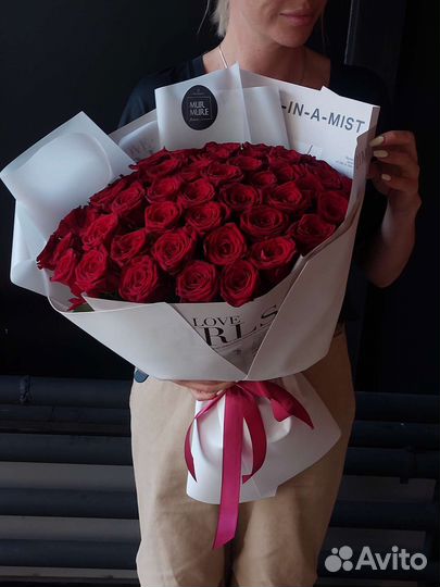 51 Роза Буке Роз Цветы Оптом Воронеж Доставка
