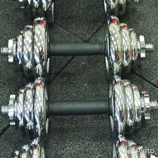 Гантели хромированные 15, 20 и 30 кг