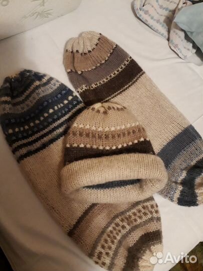 Шерстяные шапка ручной работы