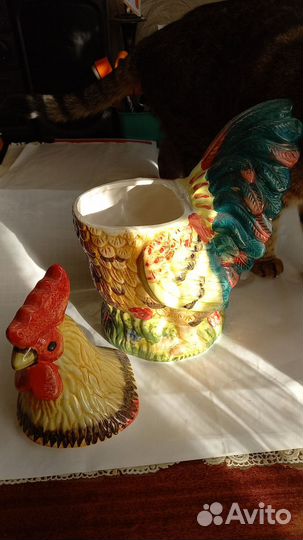 Фигура курицы фаянс шкатулка
