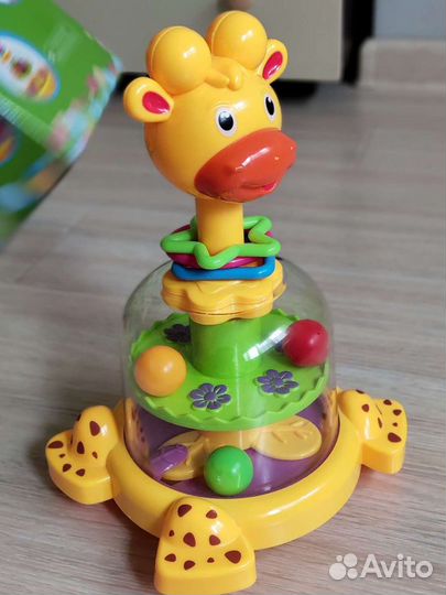 Развивающая игрушка-Юла Baby Go Жираф с вертушкой