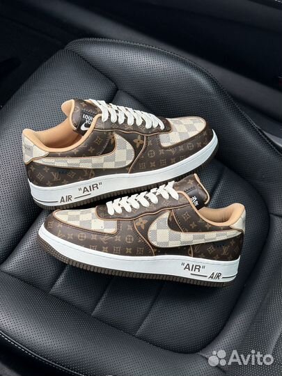Кроссовки Nike Air Force 1 Low Louis Vuitton Brown