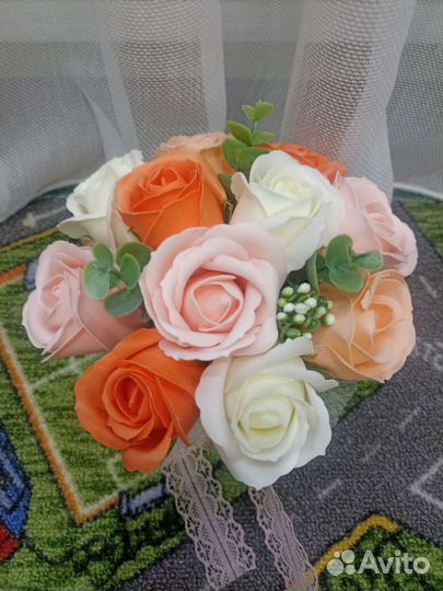 Букет из мыльных роз