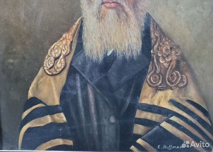 Картина портрет раввин karl hoffman австрия 1900 г