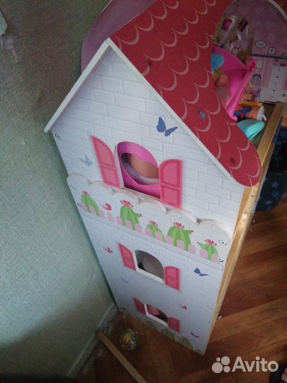 Детский деревянный домик для кукол