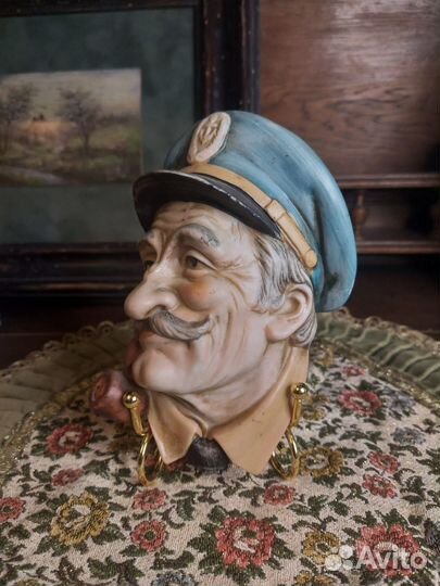 Панно, моряк, фарфор, Италия