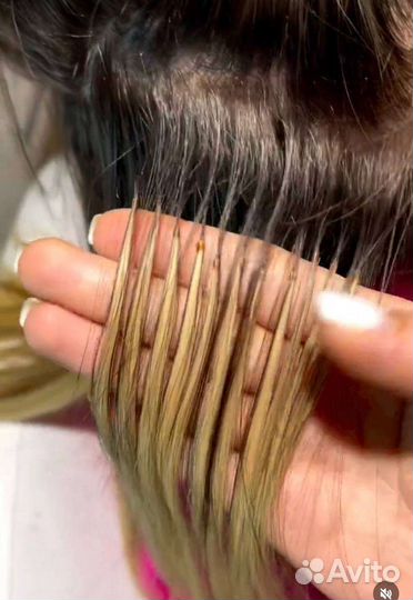Наращивание волос 10р прядь