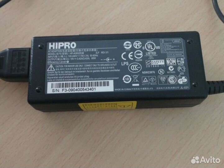 Блок питания Hipro 19v - 3.42A - 65w