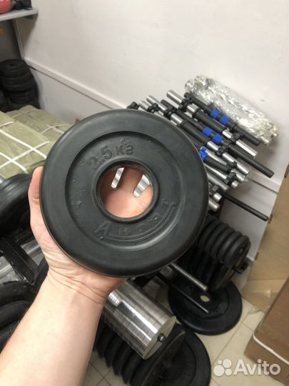 Блины для штанги обрезинка 2,5 кг