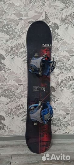 Детский Сноуборд Ignio 128cm+крепления Flow