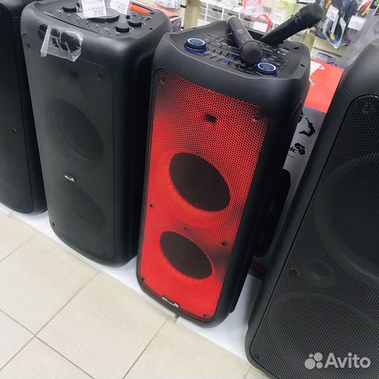 Блютуз колонка мощная 120вт с микрофонами 20-53