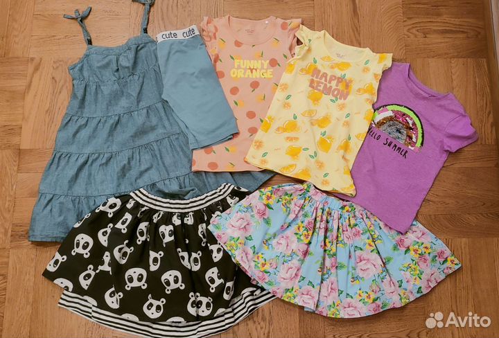 Летние вещи пакетом на девочку 122-128