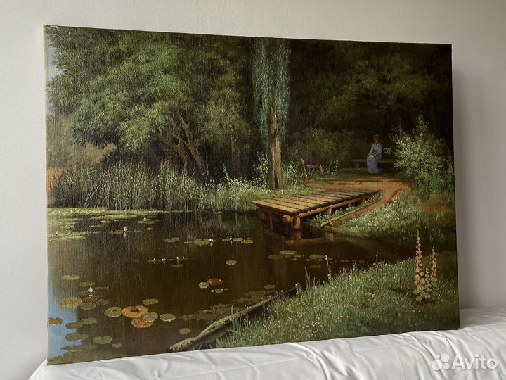 Картина маслом на холсте старинная