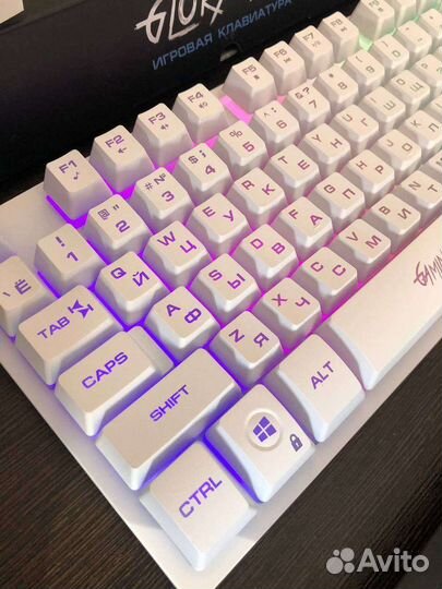 Клавиатура и мышь (белая на гарантии)