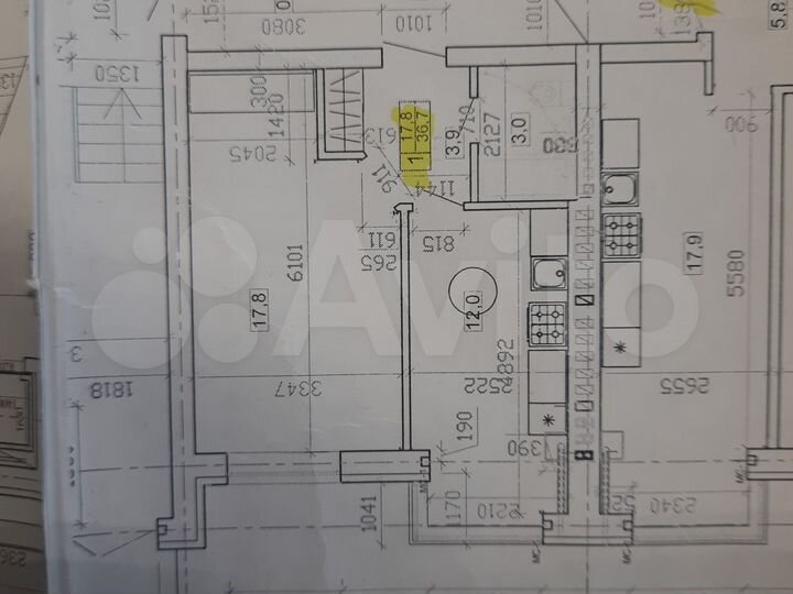 1-к. квартира, 37,6 м², 1/6 эт.