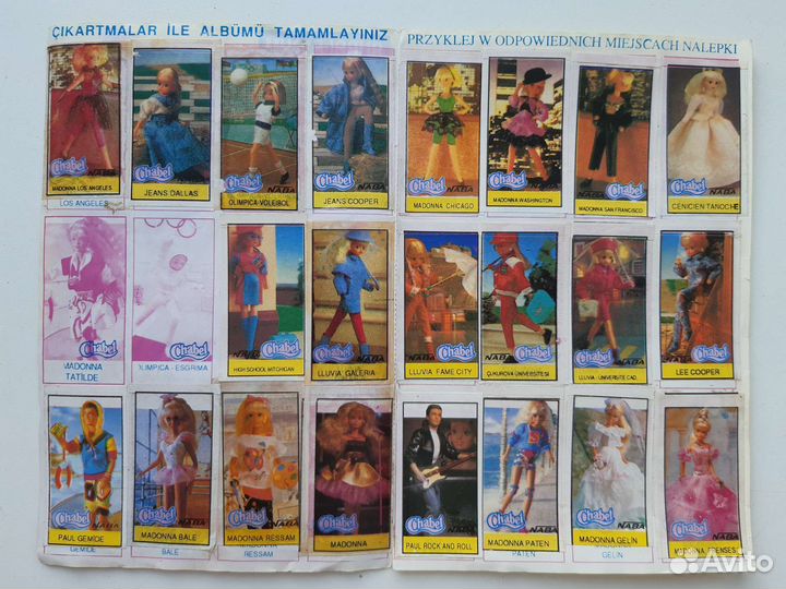 Альбом с наклейками 90х Chabel Синди Барби Тиктак