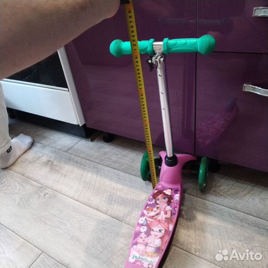 Самокат детский трехколесный колеса светятся