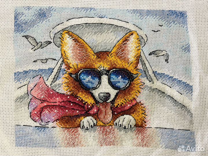 Картина вышитая крестом ручная работа