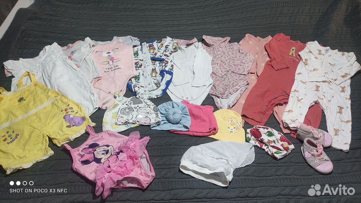 Вещи пакетом для девочки 74-92