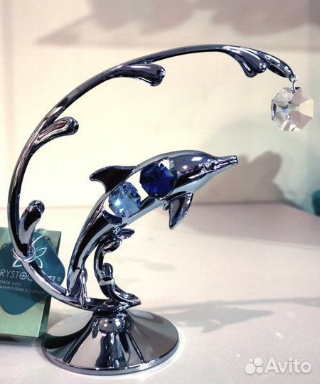 Декоративная композиция «Дельфин» с кристаллами