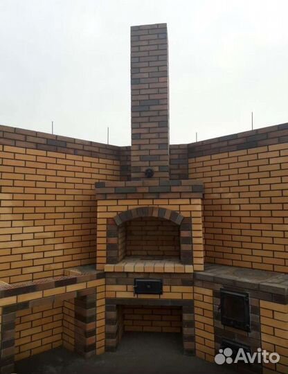 Печи камины барбекю из кирпича