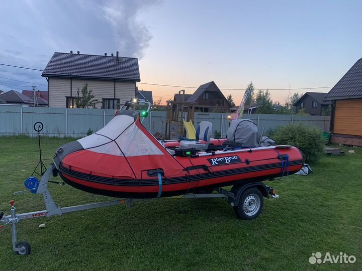 Лодка пвх RiverBoats RB 410 с мотором и прицепом