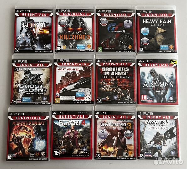 Игры PS3 platinum и essential и спорт