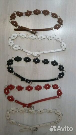 Ремень новый цветы на кольцах