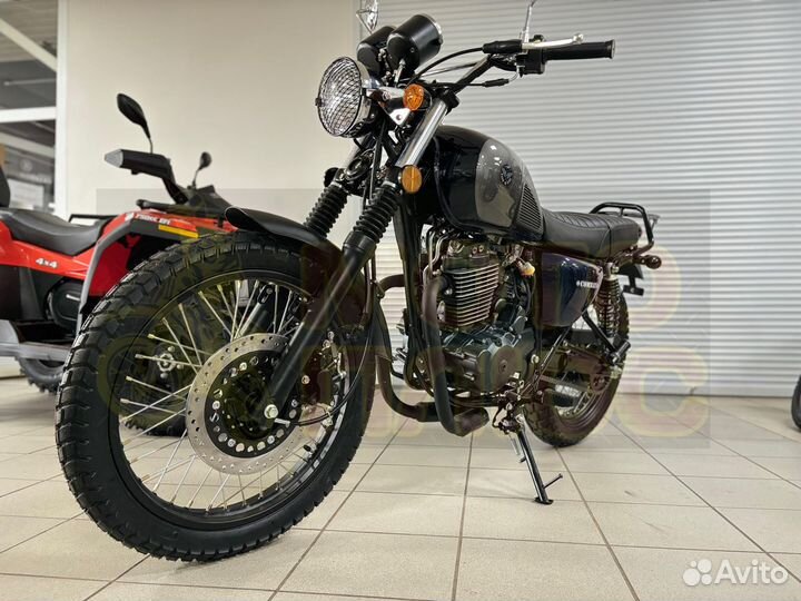 Мотоцикл Combat Scrambler 400 серо-синий