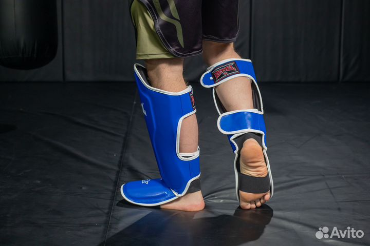 Защита голени и стопы муай тай Reyvel Blue