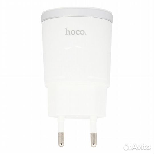 Блок питания hoco C38A с 2 USB портами 2,4 A белый