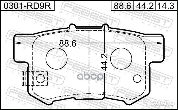Колодки тормозные задние 0301RD9R Febest