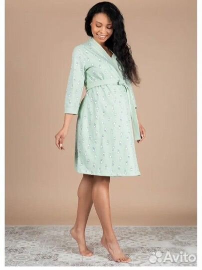 Новый комплект.Халат+сорочка для беременных,роддом